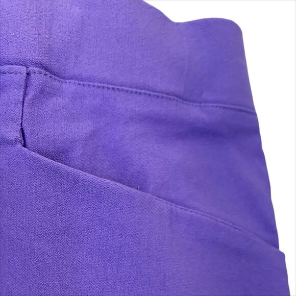 Ashley Stewart Purple Stretch Power Twill Pull-On Trousers Pants Plus Size 28 4X - Picture 3 of 8